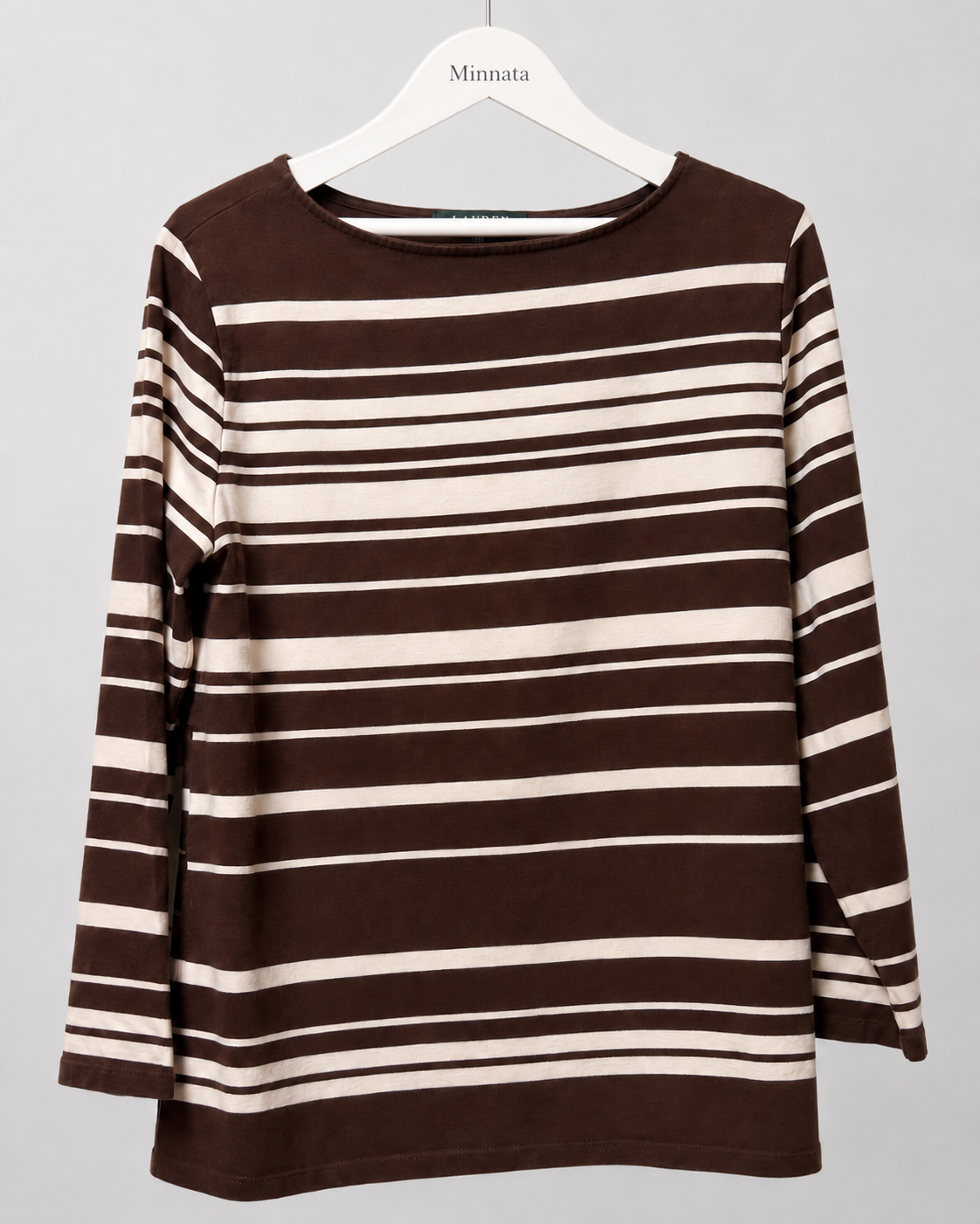 Polera RALPH LAUREN | Talla L | Cuello redondo (algodón elasticado)