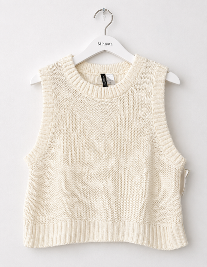 Chaleco Crop de Punto H&M | Nuevo con etiqueta | Talla L