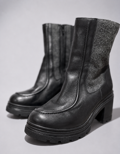 Botines Salamander de Cuero geniuno y Fieltro | Talla indicada 40