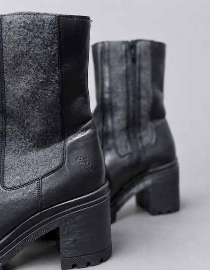 Botines Salamander de Cuero geniuno y Fieltro | Talla indicada 40