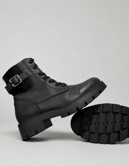 Botines marca Via della Rose | Militares con Hebilla | Talla indicada 38