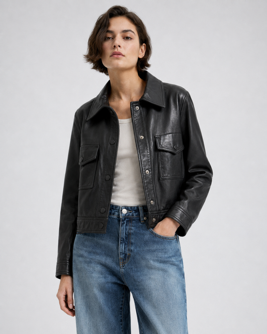 Chaqueta Zara | COLLECTION LIMITED EDITION | cuero genuino | Talla indicada M