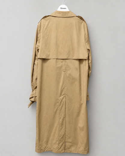 Trench largo ZARA | doble botonadura (100% algodón)