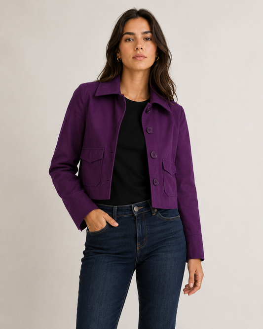 Chaqueta marca Comma | Color uva | Talla 42