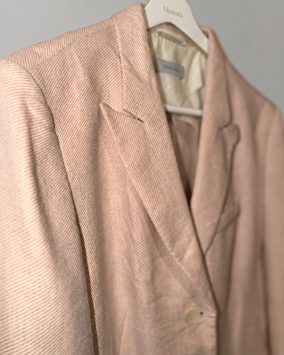 Blazer René Lezard | Palo Rosa, mezcla lino/lana