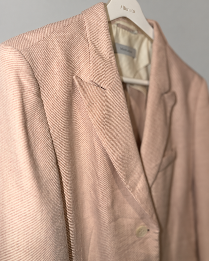 Blazer René Lezard | Palo Rosa, mezcla lino/lana