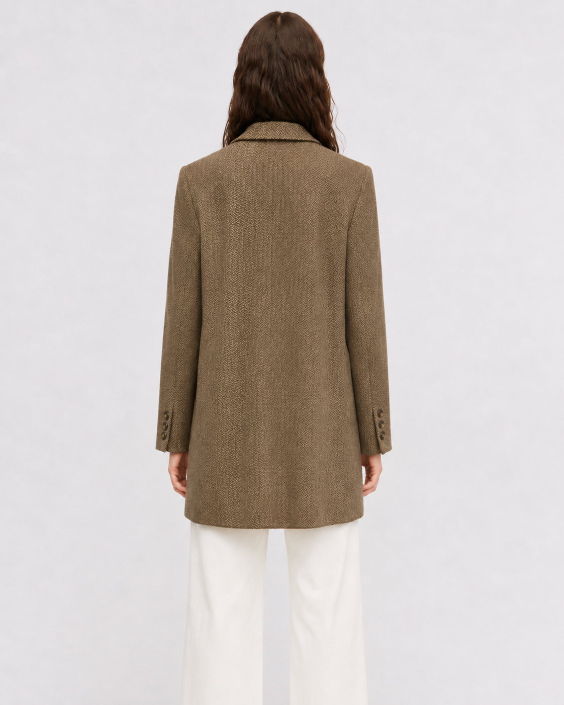 Blazer vintage Bianca — Pura Lana Virgen (Espiga / Herringbone)