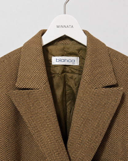 Blazer vintage Bianca — Pura Lana Virgen (Espiga / Herringbone)