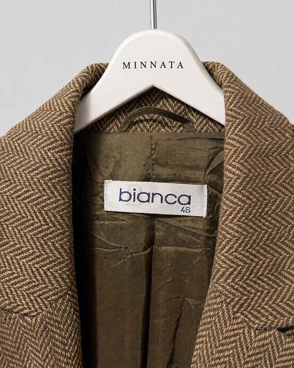 Blazer vintage Bianca — Pura Lana Virgen (Espiga / Herringbone)