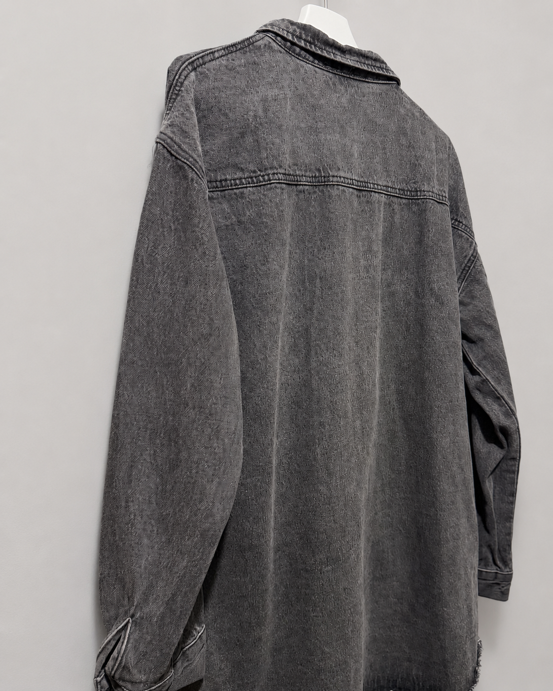 Sobrecamisa gruesa  oversize | Marca Polagram — Gris lavad