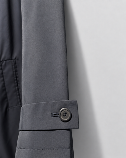 Trench coat MANGO (línea Suit) | Azul marino satinado | talla XS
