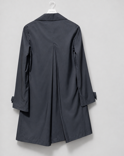 Trench coat MANGO (línea Suit) | Azul marino satinado | talla XS