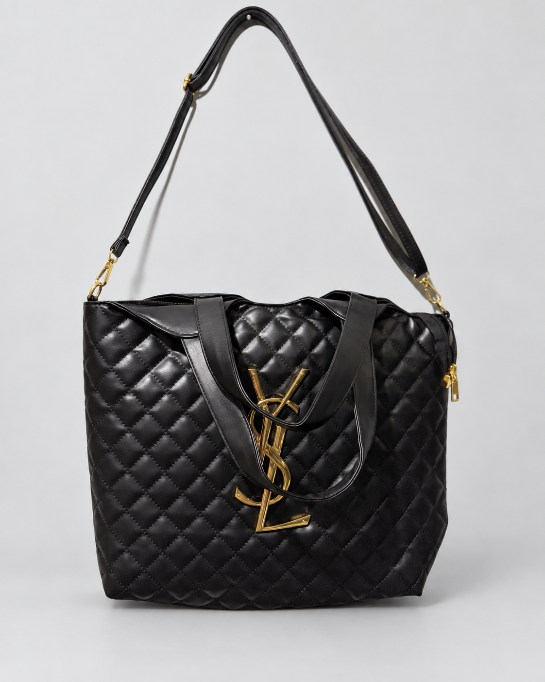 Cartera estructurada estilo diseñador | Con pouch, correa y bolsa protectora