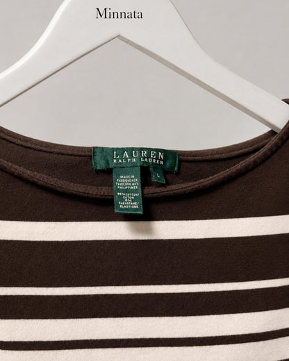 Polera RALPH LAUREN | Talla L | Cuello redondo (algodón elasticado)