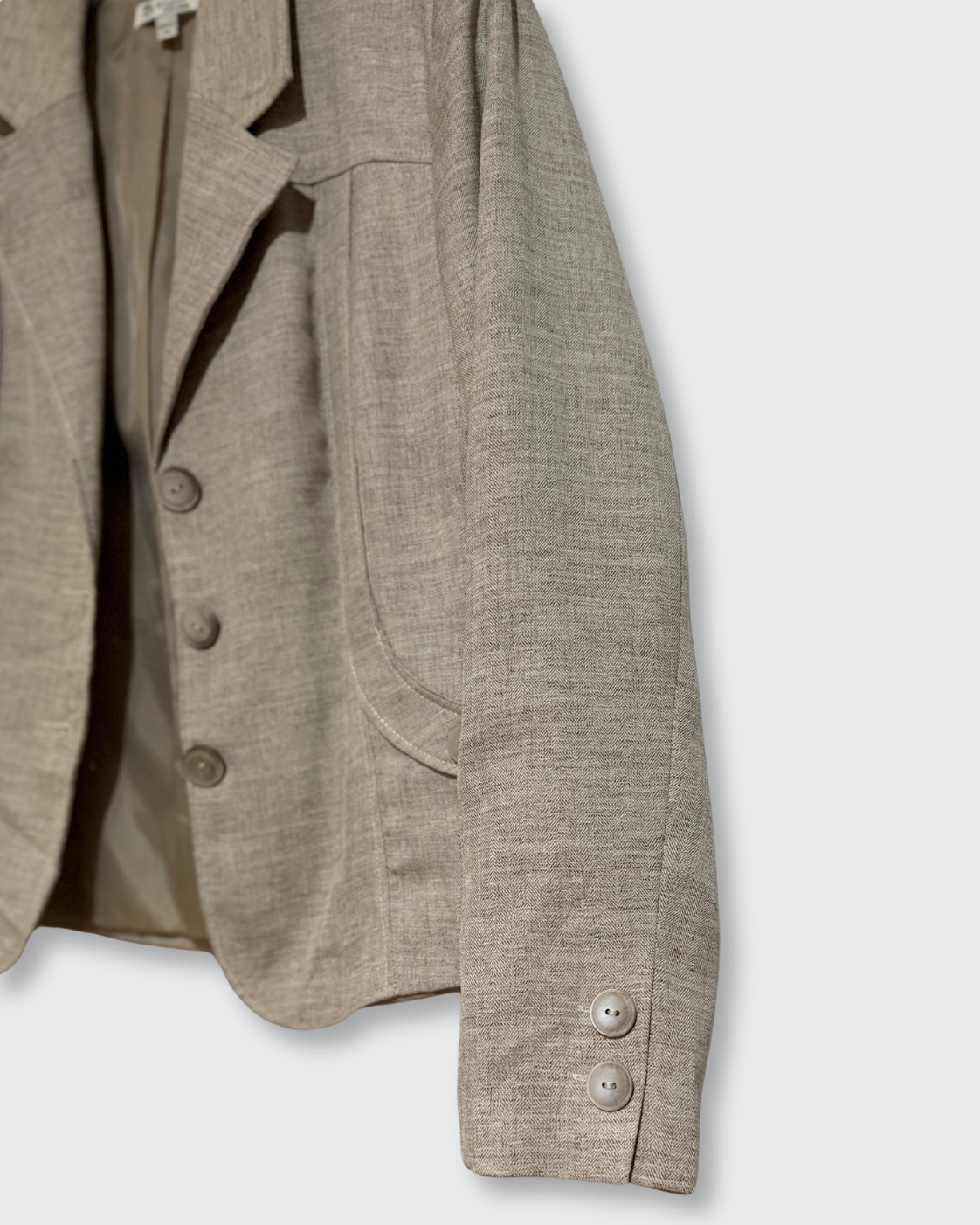 Blazer B.Women "By Brandteks" | Beige lino natural | corte entallado | Talla 42
