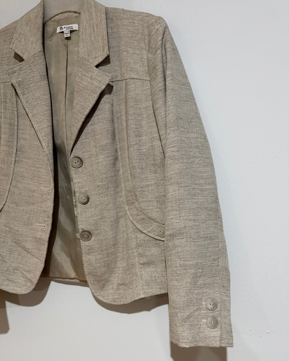 Blazer B.Women "By Brandteks" | Beige lino natural | corte entallado | Talla 42