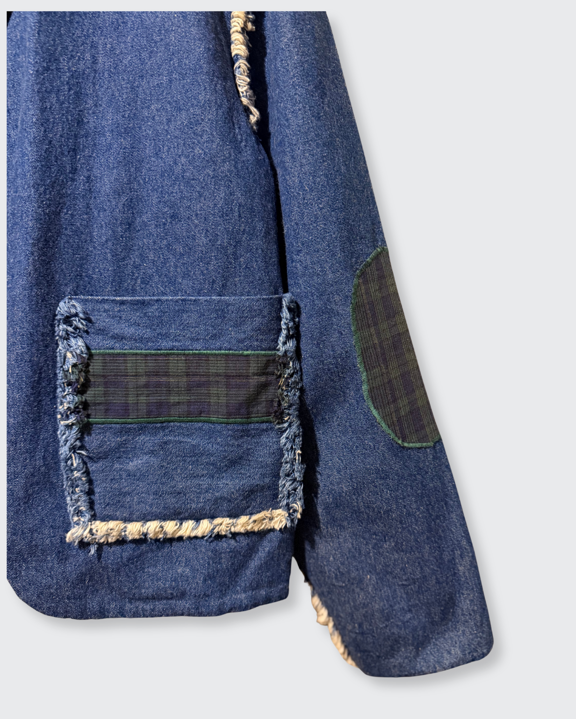 Chaqueta Denim Deconstruida | Edición Única Hecha a Mano