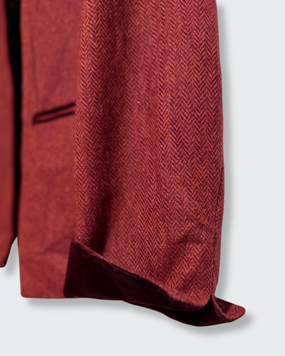 Chaqueta Vintage BAUER Pour Femme · Tweed Espiga Burdeos | Talla
