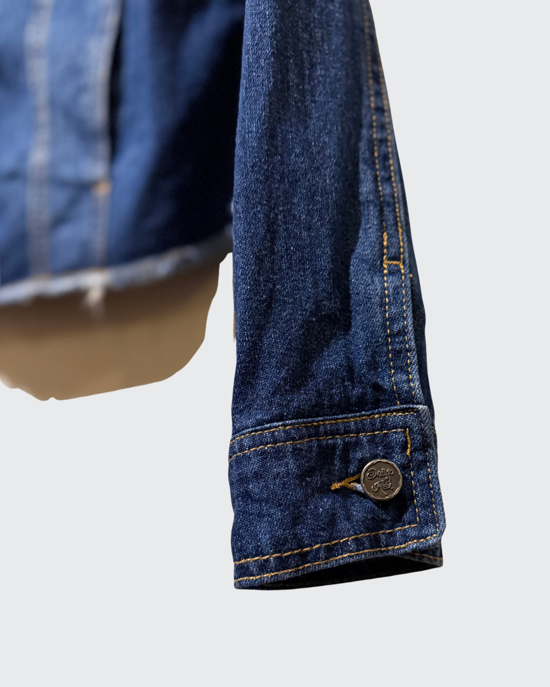 Chaqueta de mezclilla trucker Indigo Rein | Azul índigo distressed | Talla L