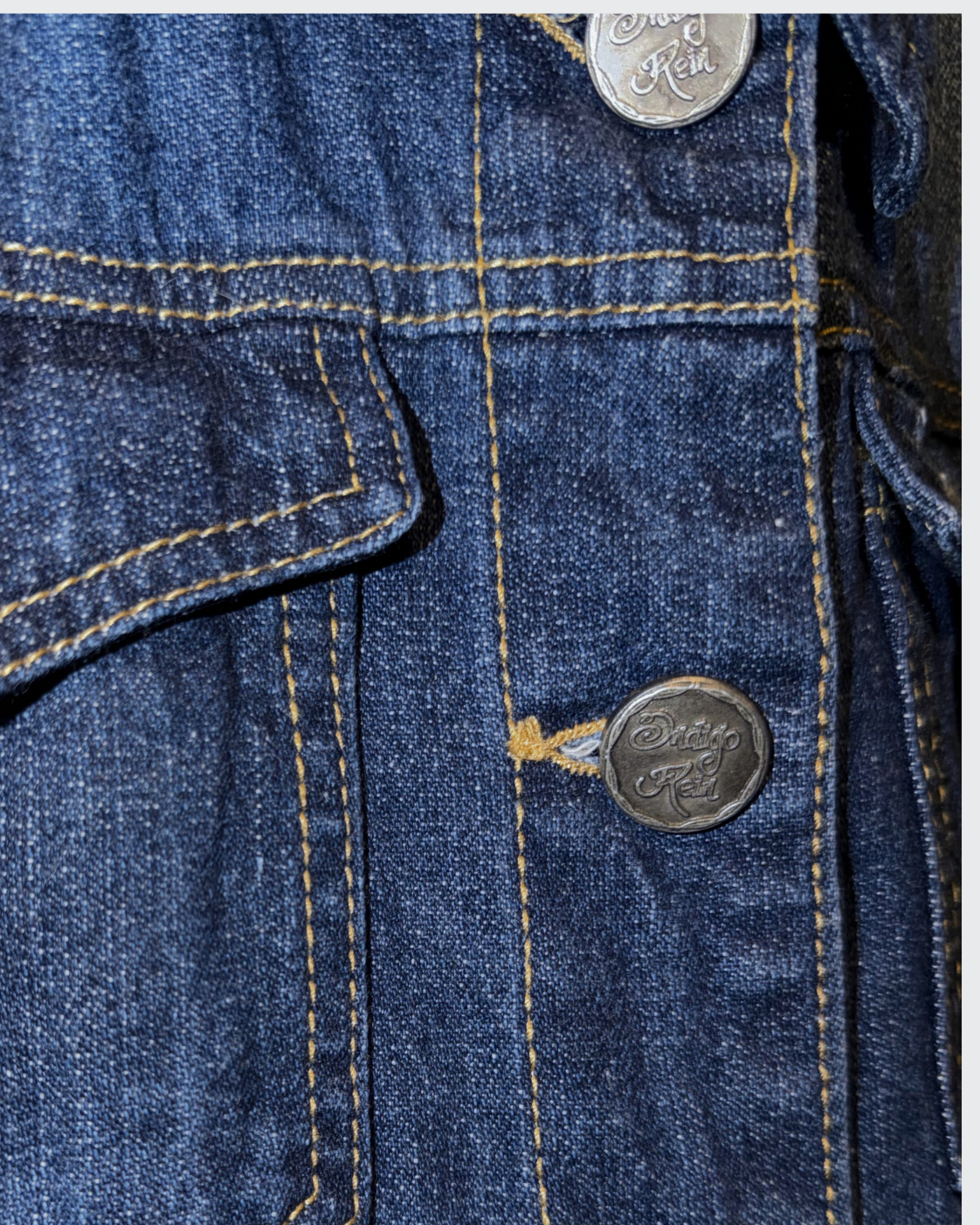 Chaqueta de mezclilla trucker Indigo Rein | Azul índigo distressed | Talla L