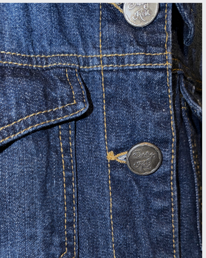 Chaqueta de mezclilla trucker Indigo Rein | Azul índigo distressed | Talla L