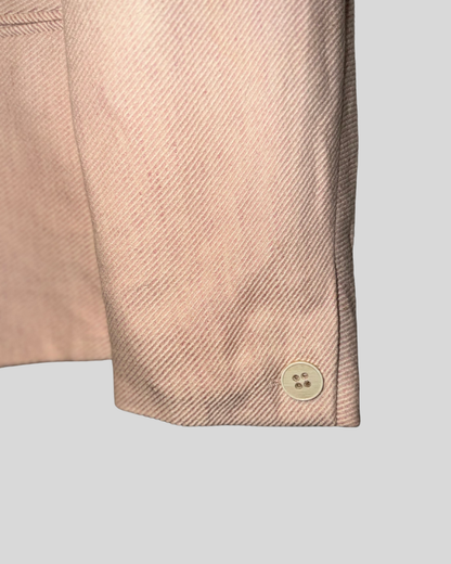 Blazer René Lezard | Palo Rosa, mezcla lino/lana
