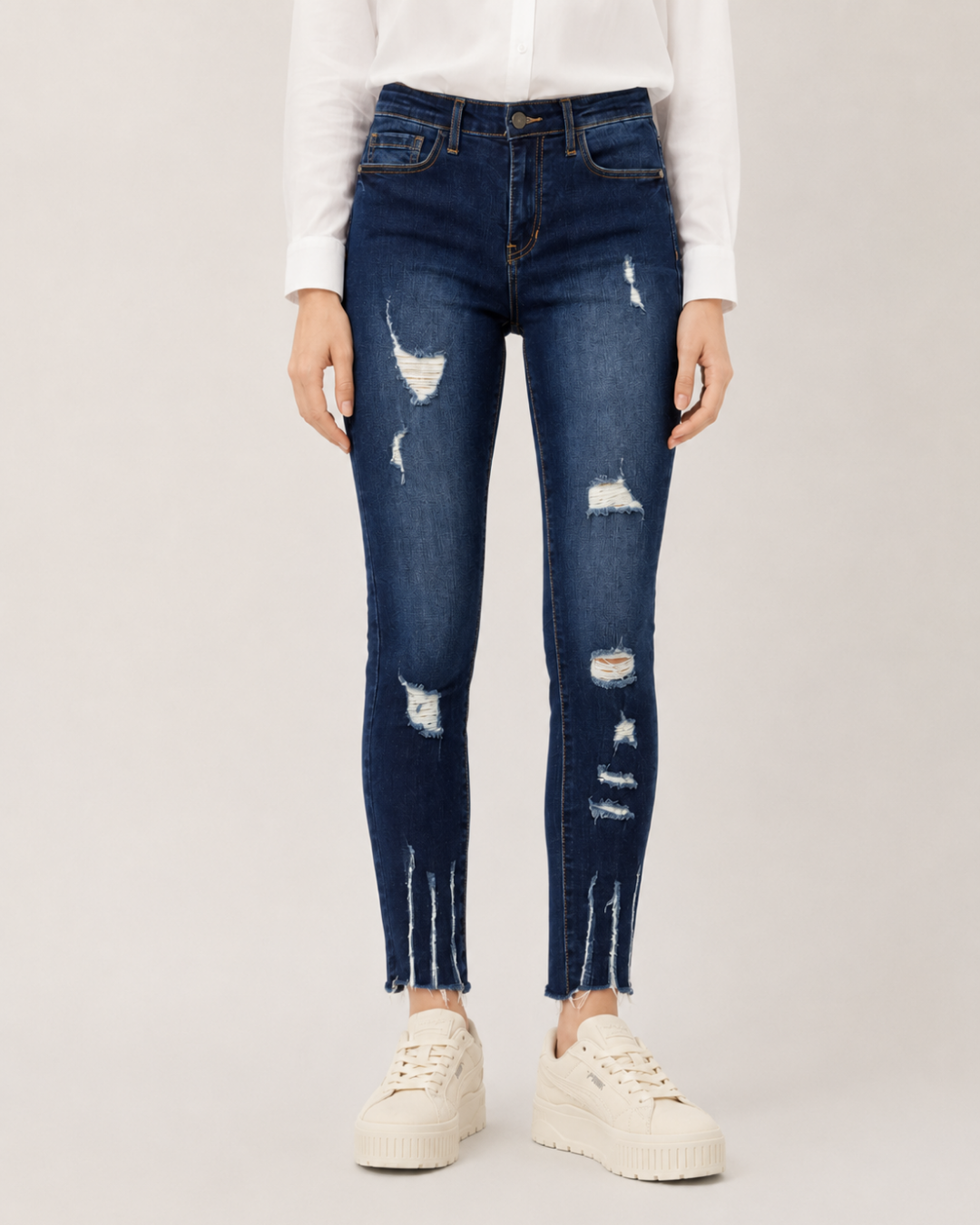 Jeans Guess Skinny Tiro Alto Desgastados | Talla indicada 38 - 40  Elasticados