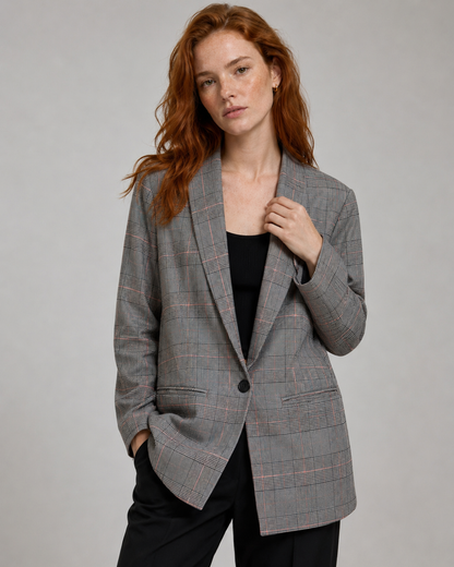 Blazer Jacqueline de Yong estilo Príncipe de Gales | Talla indicada 40