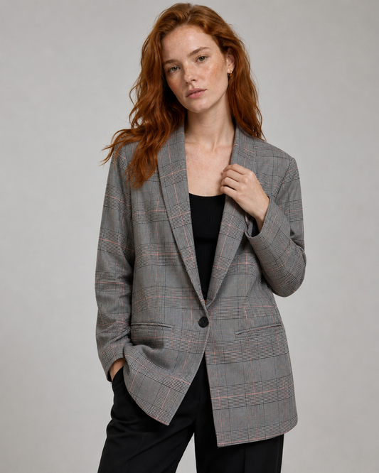 Blazer Jacqueline de Yong estilo Príncipe de Gales | Talla indicada 40