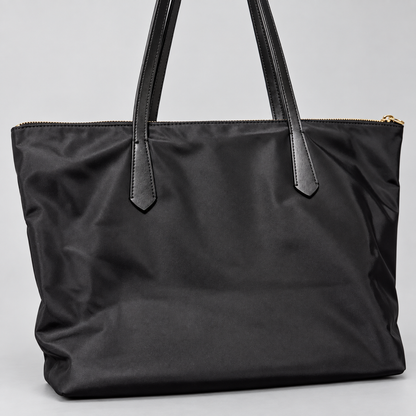 Tote Kate Spade New York | Nylon negro con herrajes dorados| Original