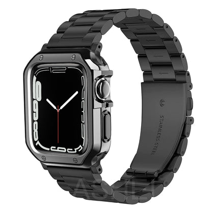 Série Royal ™ Metal - Correia + protetor para Apple Watch